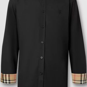 Slim Fit Monogram Motif Stretch Cotton Poplin Shirt BOX included